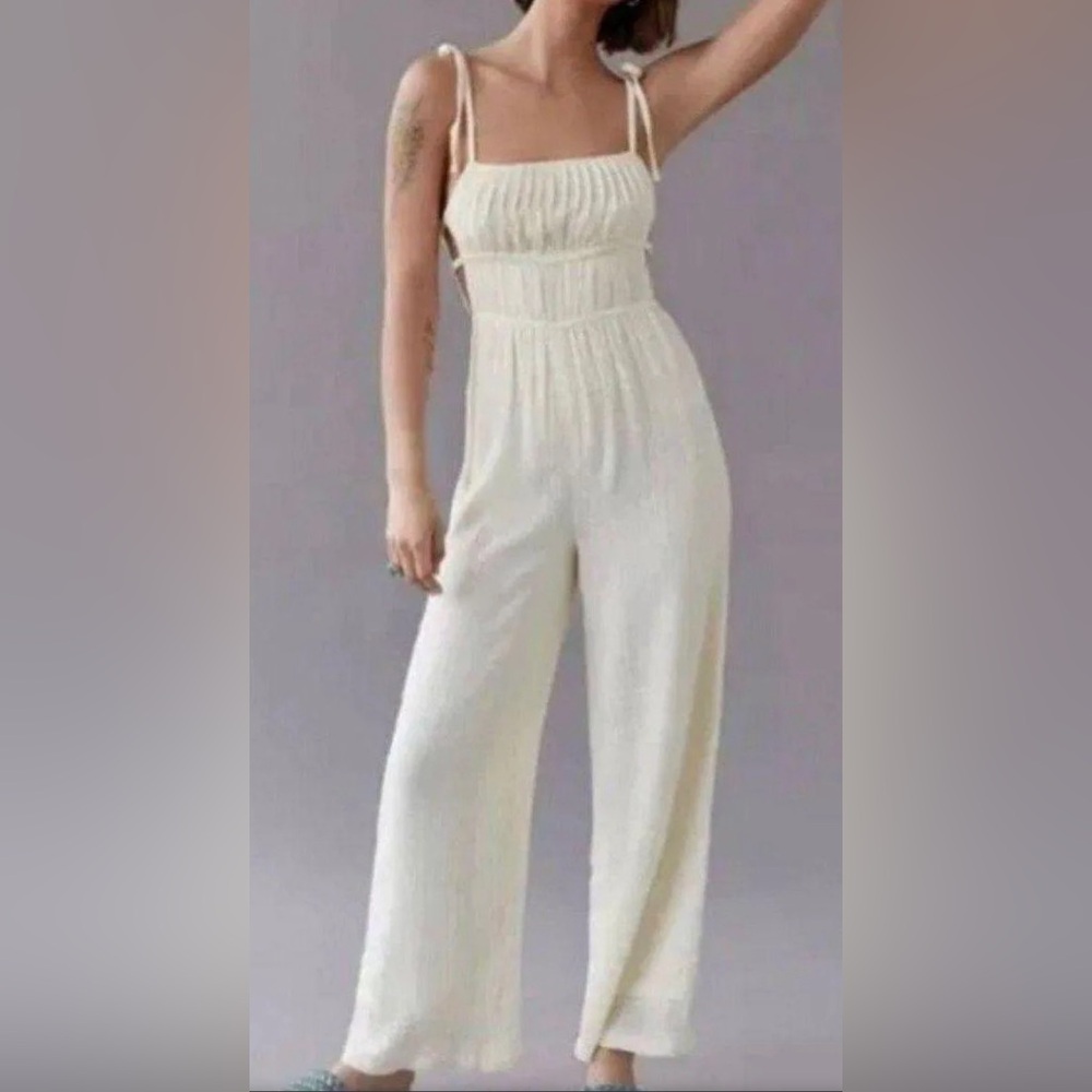 Urban Outfitters UO Courtney Tie Shoulder Jumpsuit